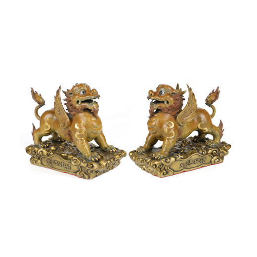 进财飞天貔貅 铜摆件 商品图0