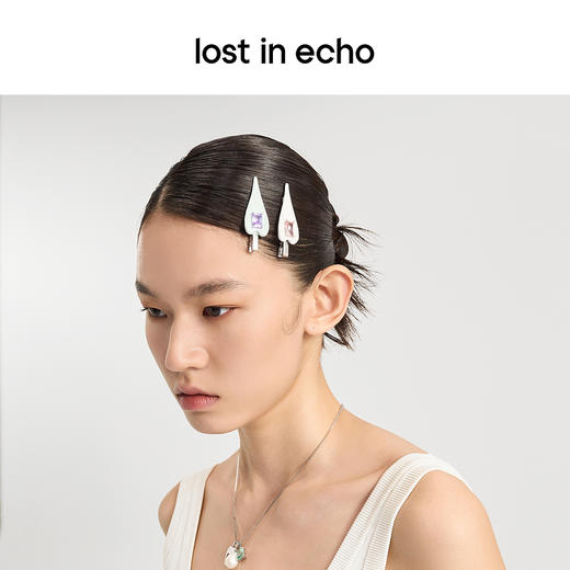 lost in echo2024夏季新款原创设计手工镶嵌彩色发夹发卡夹子女 商品图2