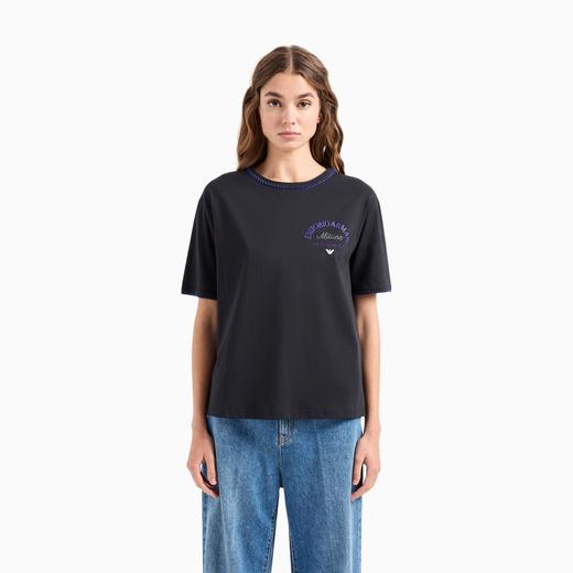 E ARMANI T恤衫女  3D2T8E2JIDZ-0927 蓝色. 商品图1