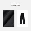 COCO ZONE新中式拼接休闲裤国风松紧腰直筒阔腿裤CC1A0417 商品缩略图2