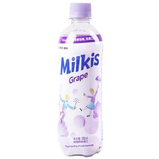 乐天妙之吻葡萄味碳酸饮料500ml롯데 밀키스 포도 商品图0