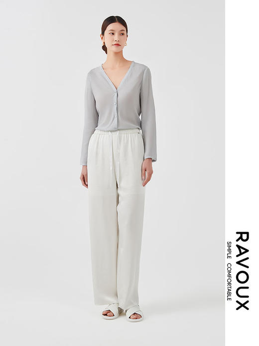 262169911缎面抽绳长裤 商品图3