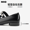 MIO米奥秋季圆头低跟蝴蝶结单鞋复古俏皮通勤玛丽珍女鞋M244413666 商品缩略图4