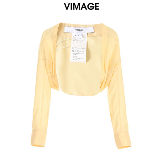 VIMAGE纬漫纪夏季新款时尚宽松廓形短款设计感短外套V2103724 商品图5