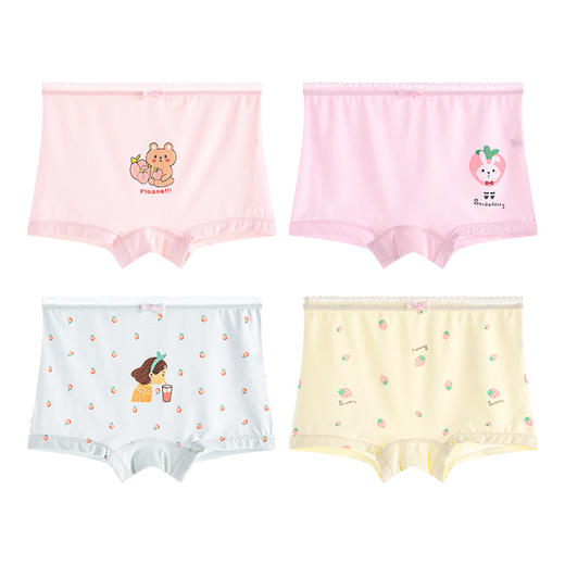 【四条装】璐童梦女童内裤莫代尔平角儿童四角裤夏季薄款女孩冰丝款小童短裤女宝宝15-95斤 商品图4