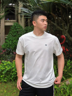 严选 | 大牌同厂 经典凯旋门小标刺绣LOGO圆领短袖T恤 男女同款