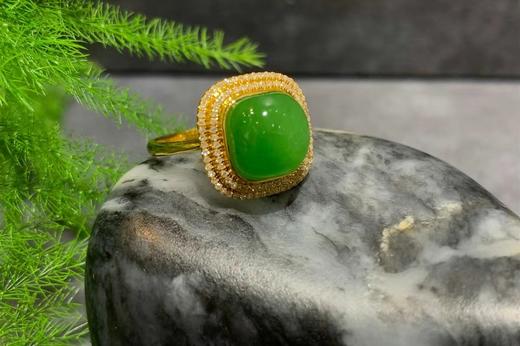 【御珠宫坊】金镶碧玉戒指 商品图4