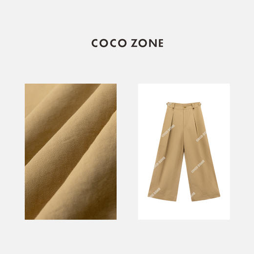 COCO ZONE“私服裤”夏季纯色高级感宽松显瘦休闲裤百搭直筒阔腿裤CC1B1080 商品图2