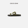 COCO ZONE夏季外穿休闲百搭平底一字拖镂空厚底凉拖鞋CC2B0783 商品缩略图0