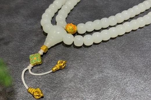 【御珠宫坊·传承系列】108羊脂白玉珠串 商品图7