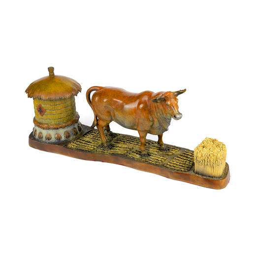 牛 大麦丰收 铜摆件 商品图0