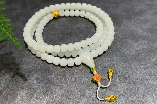 【御珠宫坊·传承系列】108羊脂白玉珠串 商品图0
