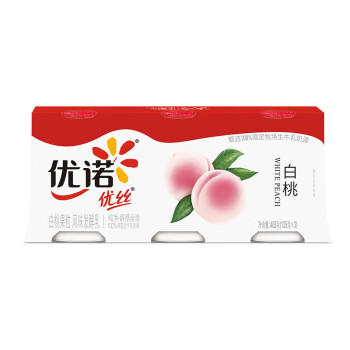 优诺（yoplait）优丝白桃果粒酸奶135gx3杯 营养早餐 低温酸奶牛奶 风味发酵乳 商品图3