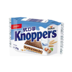 【促】德国Knoppers牛奶榛子巧克力威化饼干25g（07020468）