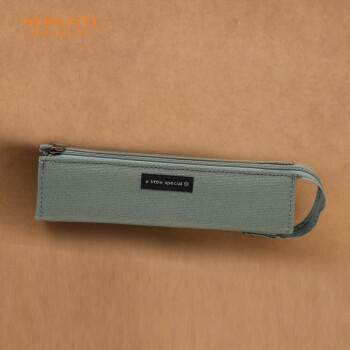 国誉（KOKUYO）一米新纯学生笔袋文具盒文具袋 可立桌面 帆布+涤纶 绿色 中号 WSG-PCS22G 商品图4