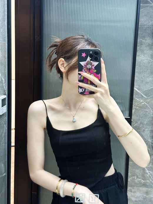 蓝水翡翠扇子项链 商品图3