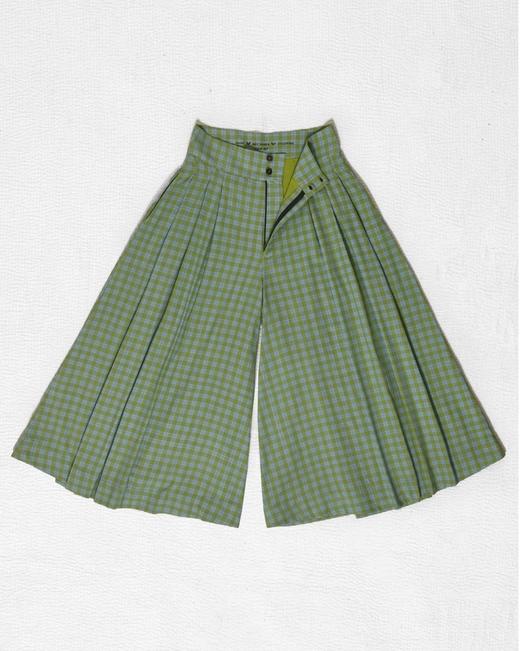 MAKU textiles｜格子图案阔腿裤裙裤(棉衬里) 商品图10