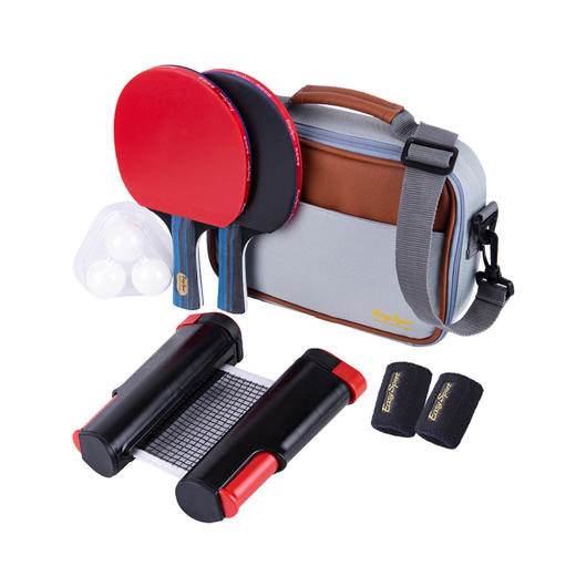 【精选】易威斯堡纯木底板双面反胶乒乓球拍9件套 商品图0