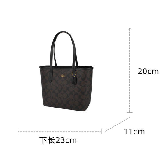 COACH 奥莱款女士PVC配皮单肩斜挎包 商品图12