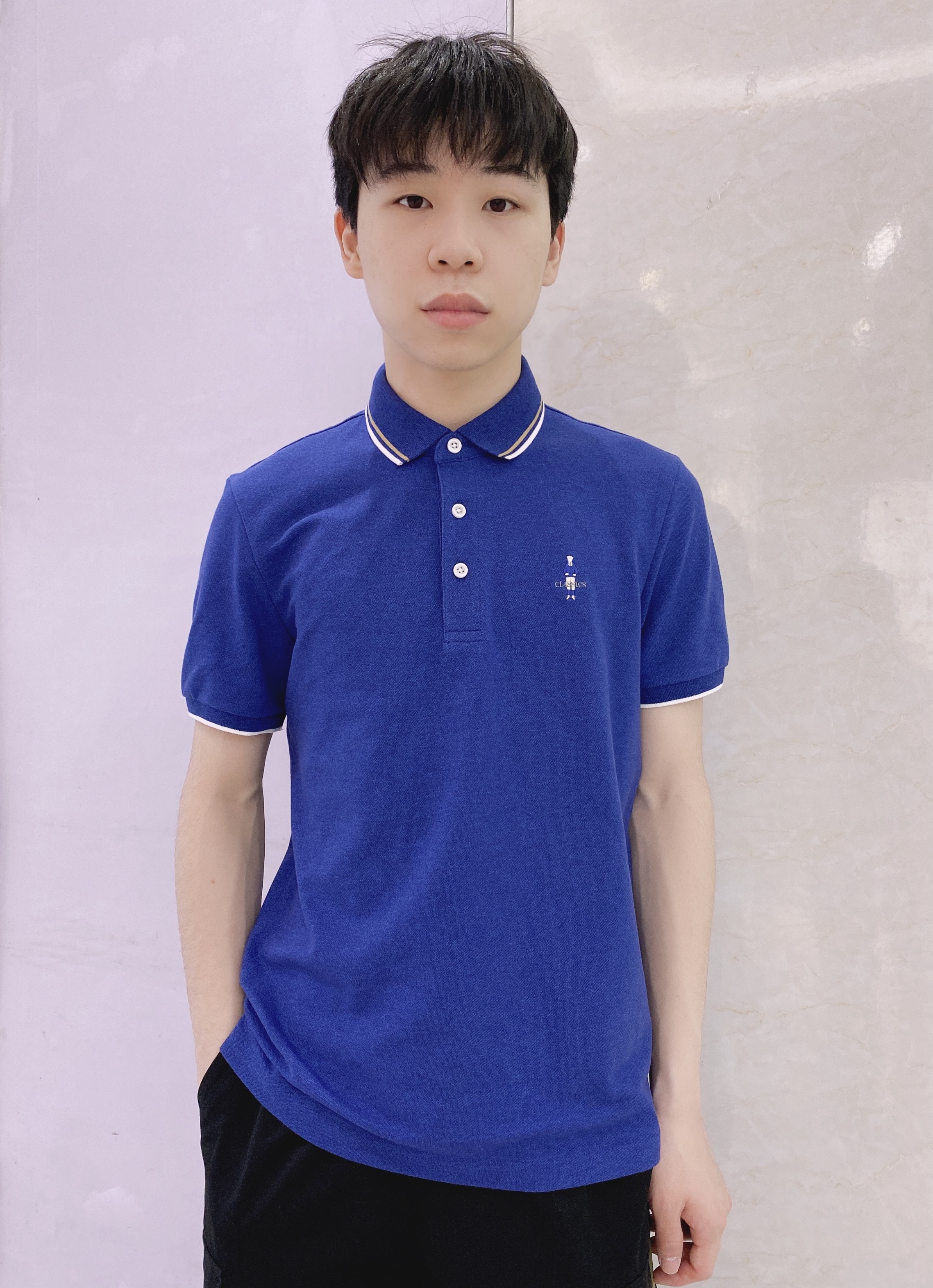 佐丹奴男装翻领刺绣图案短袖polo衫01013260