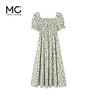 mc2方领棉布长款花色连衣裙女装2024夏季新款显瘦气质设计感穿搭 商品缩略图3