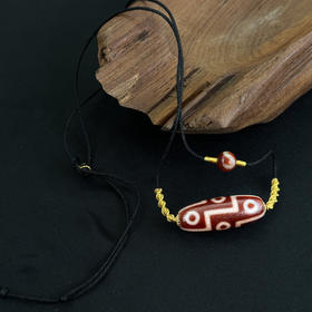 九眼红肉珠珠项链