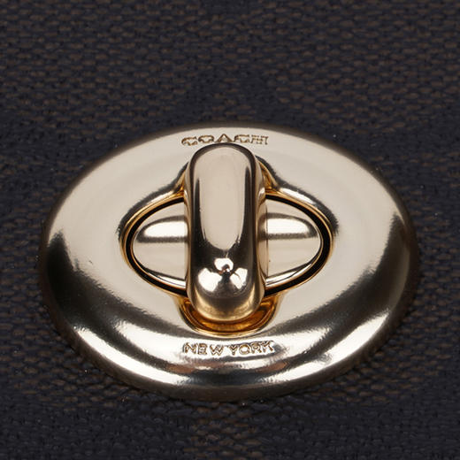 COACH 奥莱款Marlie系列女士PVC配皮旋钮手提单肩斜挎包 商品图7