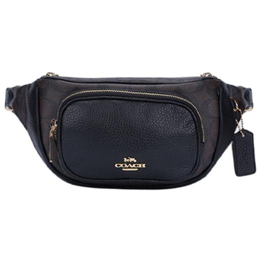 COACH 奥莱款小号女士PVC配皮腰包 商品图13