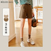 欧芮儿卡其色休闲裤女夏季2022新款高腰时尚直筒翻边阔腿西装短裤 商品缩略图0