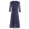 EITIE爱特爱夏季新款气质V领压褶缎面收腰通勤显瘦长裙连衣裙7407122 商品缩略图5