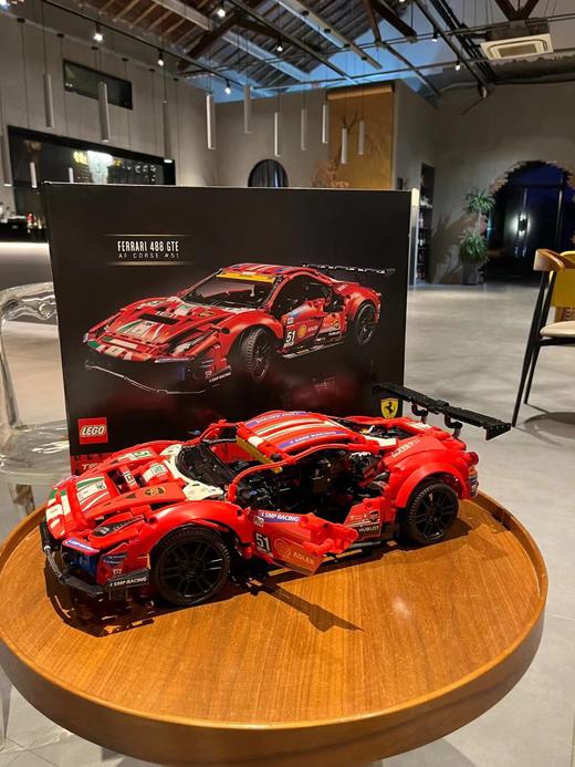 法拉利积木 又被帅到了，LE高家赛道法拉利488GTE积木 商品图4