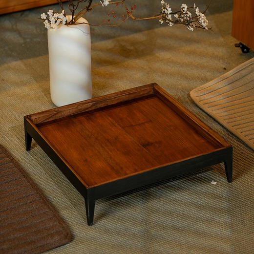 本来家居方形茶台老木头茶几实木小茶水桌置物台 商品图12