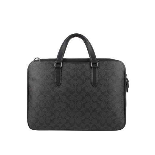 COACH 奥莱款大号男士PVC配皮单肩斜挎手提包 商品图3