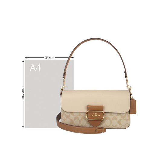 COACH 奥莱款女士PVC配皮单肩斜挎手提包 商品图6