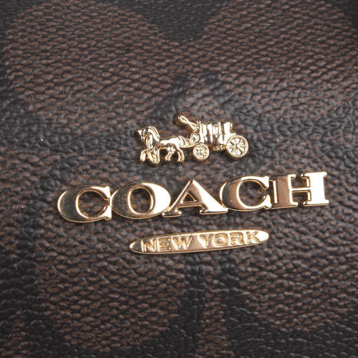 COACH 奥莱款女士PVC配皮单肩斜挎手提包 商品图6