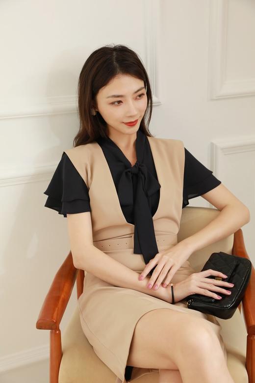 amadella 气质韵味拼色连衣裙 12086 商品图4