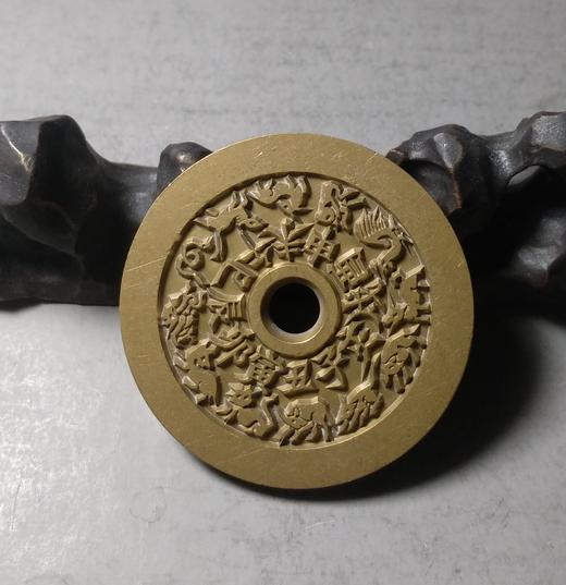 古泉书馆文创 大生八卦（无字） 雕母 文房铜镇 DH0007 商品图4