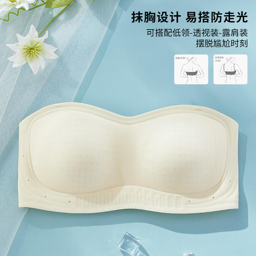 雅黛丽无肩带内衣夏季女薄款美背2024新款小胸聚拢防滑裹胸抹胸女 商品图2