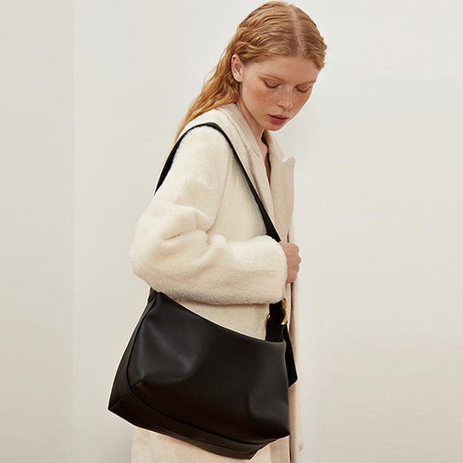 西木汀 软糖咖啡 牛皮托特包女大容量单肩通勤包小众斜挎包包 商品图2