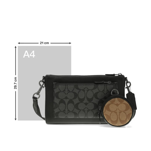 COACH 奥莱款中号男士PVC配皮单肩斜挎包 商品图6