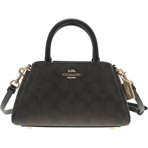 COACH 奥莱款女士PVC配皮单肩斜挎手提包 商品图12