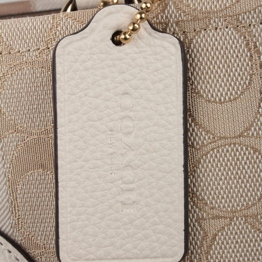 COACH 奥莱款女士织物配皮单肩斜挎手提包 商品图8
