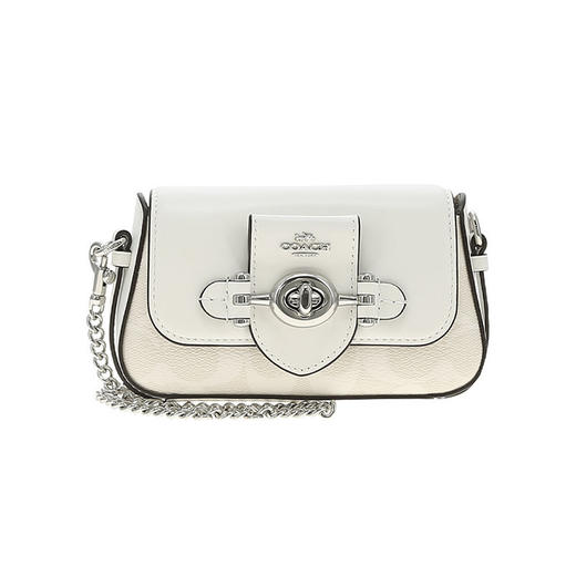 COACH 奥莱款女士PVC配皮单肩斜挎包 商品图7