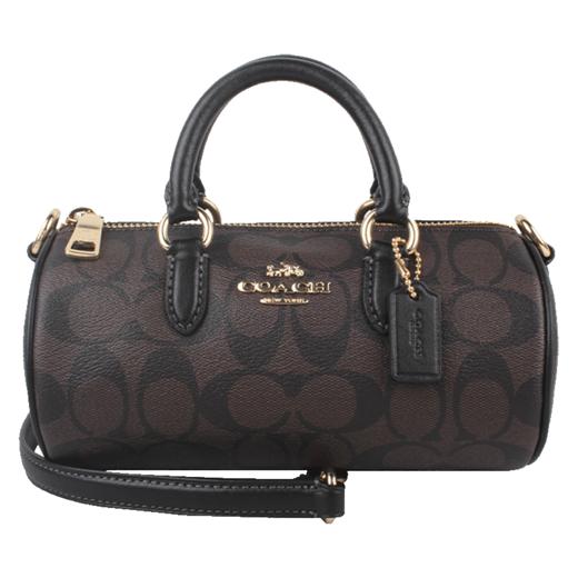 COACH 奥莱款女士PVC配皮单肩斜挎手提包 商品图11