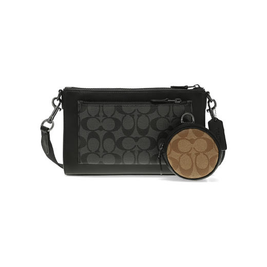 COACH 奥莱款中号男士PVC配皮单肩斜挎包 商品图7