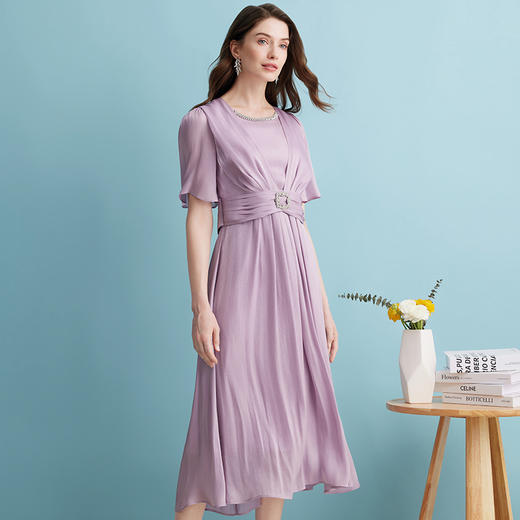 EITIE爱特爱夏季新款气质大方连衣裙礼服7477106 商品图8