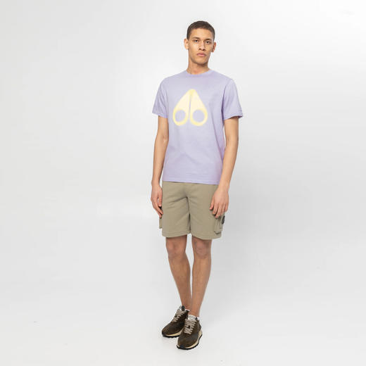 MOOSE KNUCKLES 男士驼鹿指节徽标印花棉质圆领短袖T恤 淡紫色 M14MT734 1392 商品图3