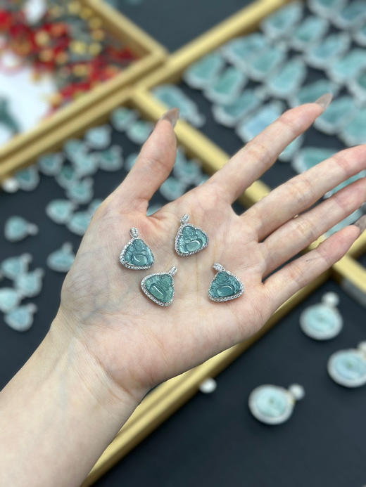 蓝水翡翠小佛公 商品图8