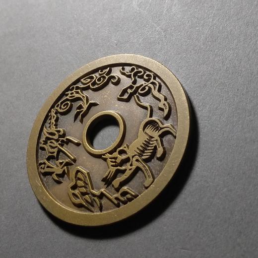 古泉书馆文创 诸神回避背龙虎斗 雕母 文房铜镇 DH0005 商品图3