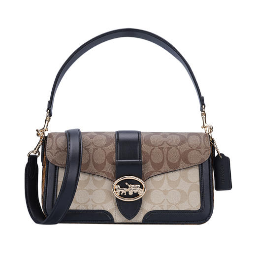 COACH 奥莱款女士皮质单肩斜挎手提包 商品图1